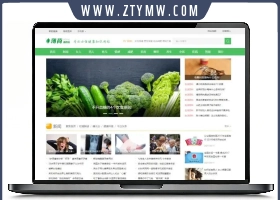帝国CMS7.5仿薄荷健康绿色清新两